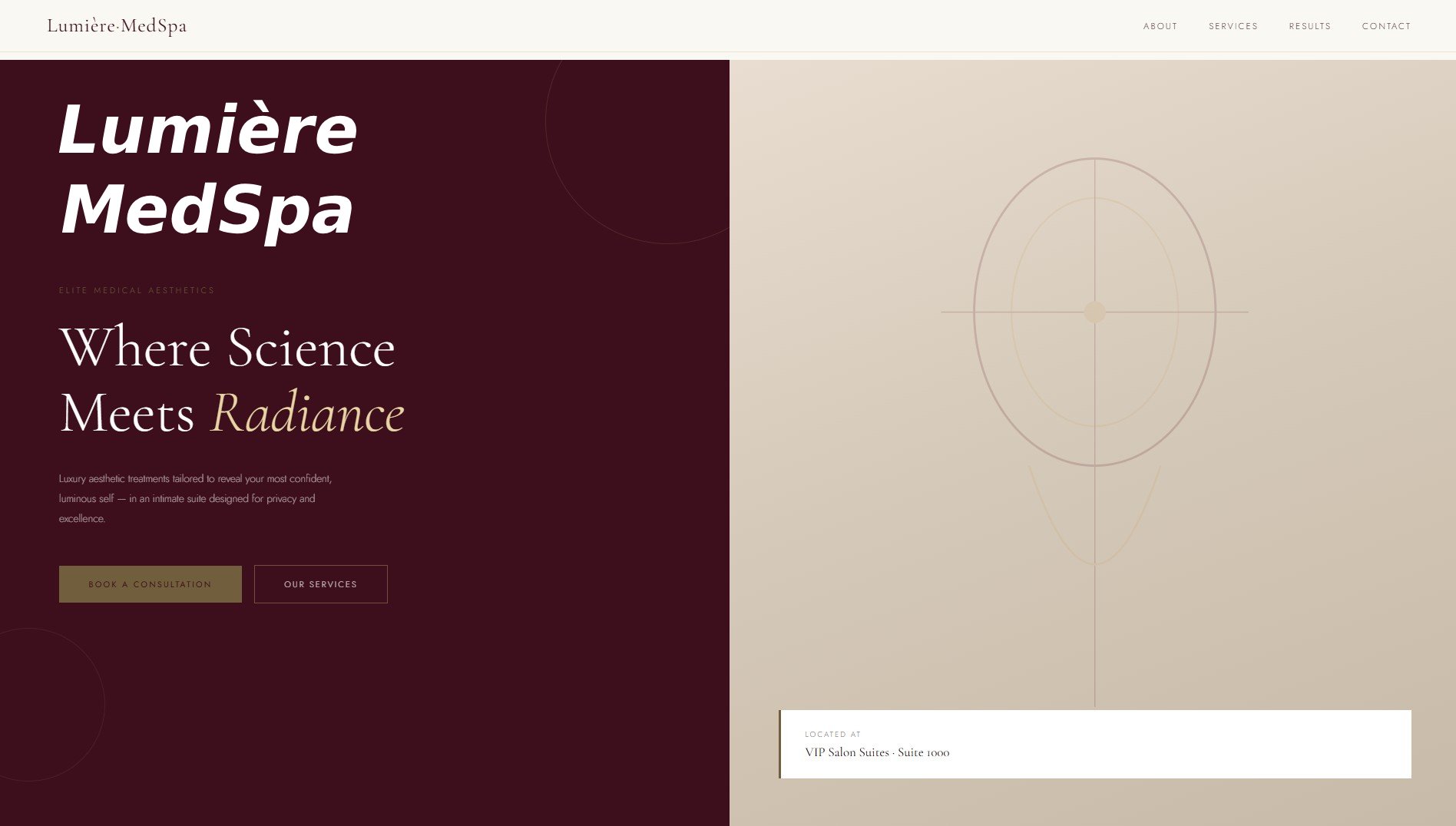 Lumière MedSpa website screenshot